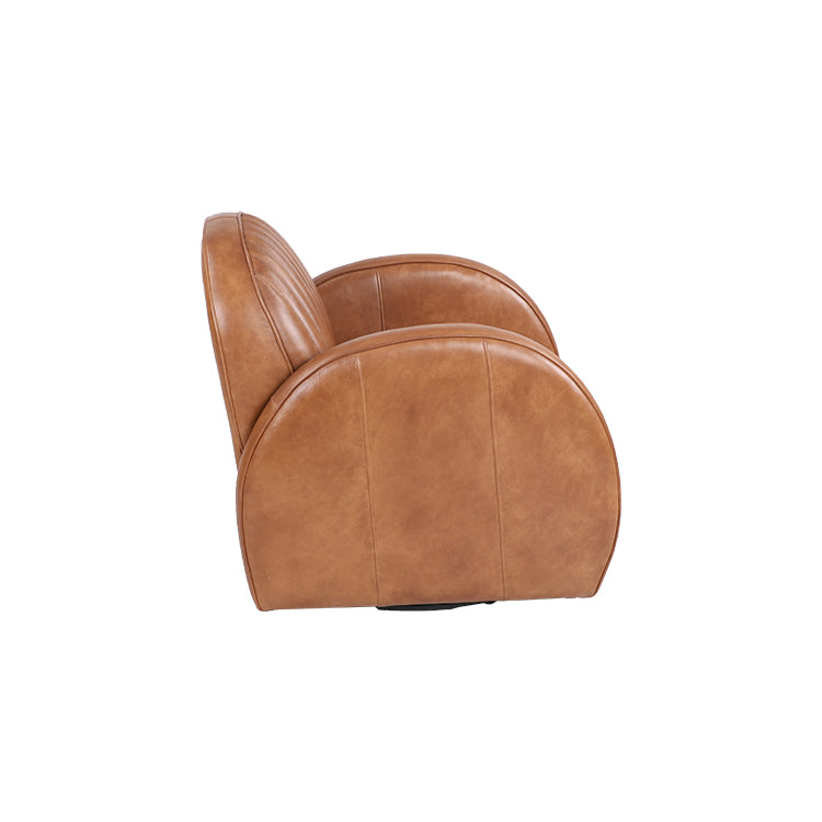 Sierra Swivel Chair - Cognac Brown