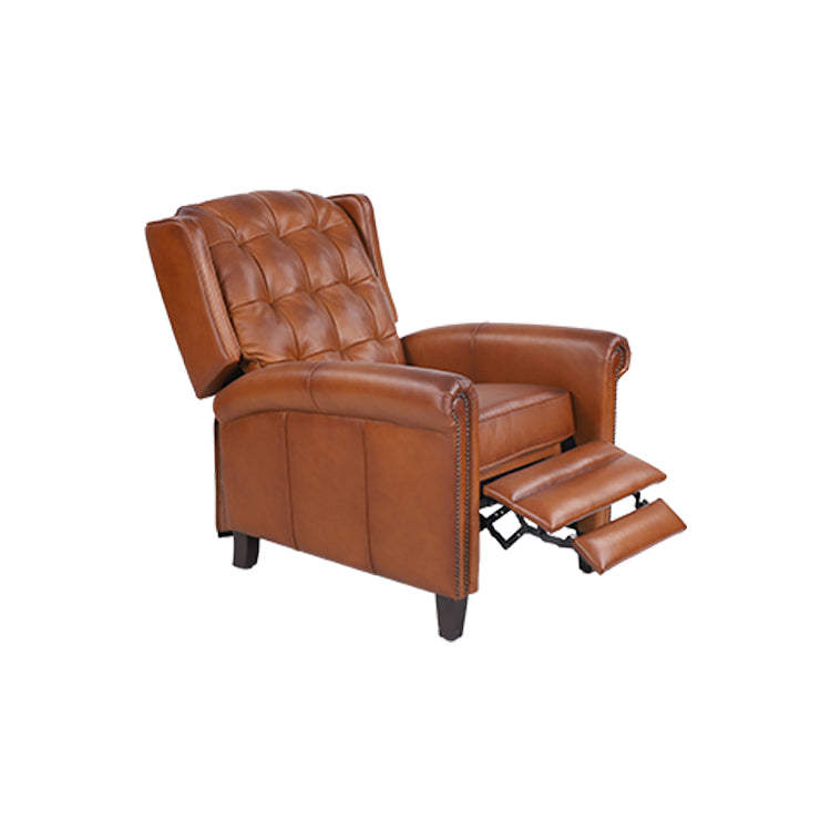 Lazelle Genuine Leather Tufted Recliner