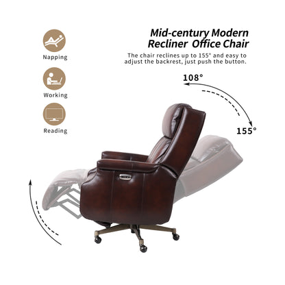 Cordova Genuine Leather Power Recliner