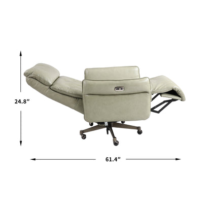 Ventura Genuine Leather Power Swivel Recliner Chair