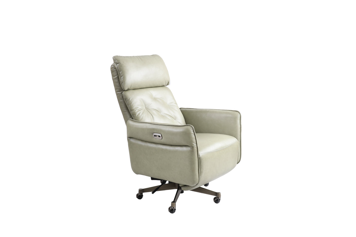 Ventura Genuine Leather Power Swivel Recliner Chair