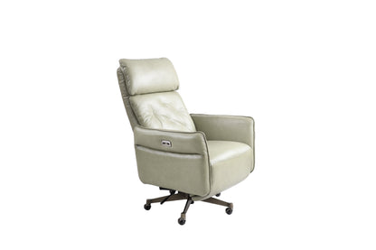 Ventura Genuine Leather Power Swivel Recliner Chair