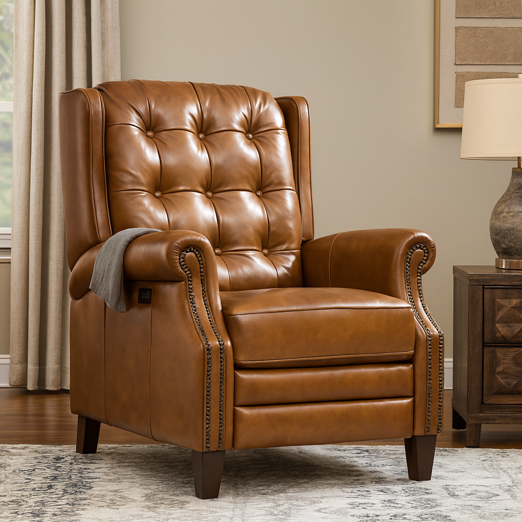 LeatherSun Genuine Leather Chair 
