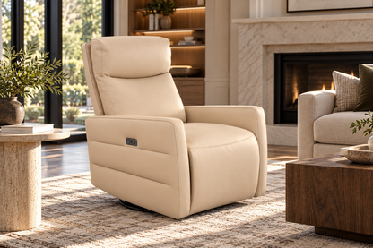 Pelvora Genuine Leather Zero Gravity Power Recliner with USB Charging
