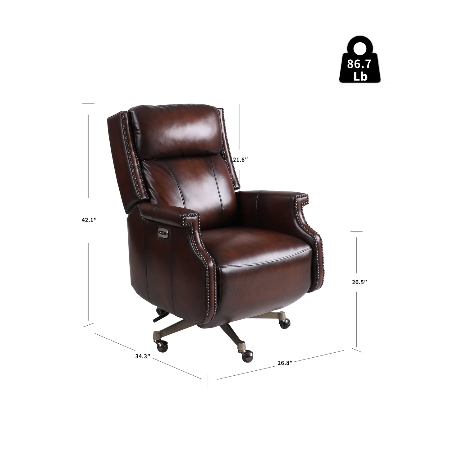 Cordova Genuine Leather Power Recliner